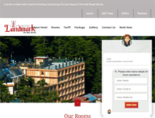 Tablet Screenshot of hotellandmarkshimla.com
